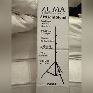 Zuma 8ft light stand new in box.